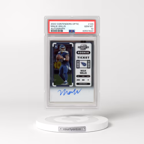 2022 Panini Contenders Optic #129 Malik Willis - Autograph (PSA 10 GEM MINT)
