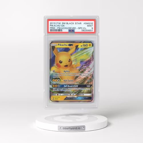 2019 Sun & Moon Promos #SM232 Pikachu GX - Full Art Holo (PSA 9 MINT)