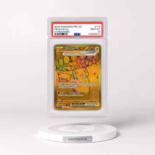 2025 Pokémon Pre EN-Prismatic Evolutions #179 Pikachu EX - Holo Hyper Rare (PSA 10 GEM MINT)