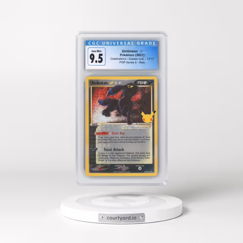 2021 Celebrations - Classic Collection #17/17 Umbreon ☆ - POP Series 5 Holo (CGC 10 GEM MINT)