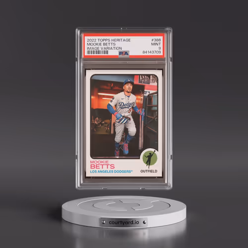 2022 Topps Heritage #386 Mookie Betts - Image Variation (PSA 9 MINT)