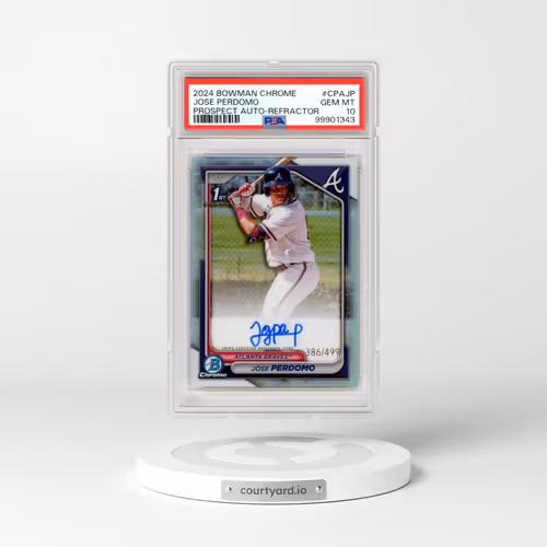 2024 Bowman Chrome Prospect Autographs #CPAJP Jose Perdomo - Refractor (PSA 10 GEM MINT)