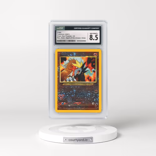 1999 Black Star Promos #34 Entei - Rev. Holo Spell of the Unown: Entei (CGC 8.5 NM-MT+)