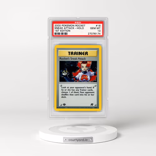 2000 Pokémon Rocket #16 Rocket's Sneak Attack - 1st Edition Holo (PSA 10 GEM MINT)