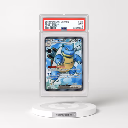 2023 Pokémon Mew EN-151 #184 Blastoise EX - Holo Ultra Rare (PSA 9 MINT)