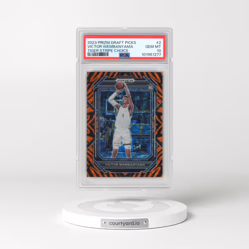 2023 Panini Prizm Draft Picks #2 Victor Wembanyama - Tiger Stripe Choice (PSA 10 GEM MINT)