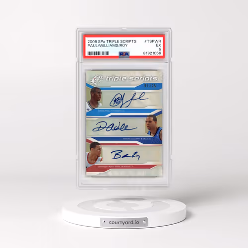 2008 SPx Triple Scripts #TSPWR Brandon Roy/Chris Paul/Deron Williams (PSA 5 EX)