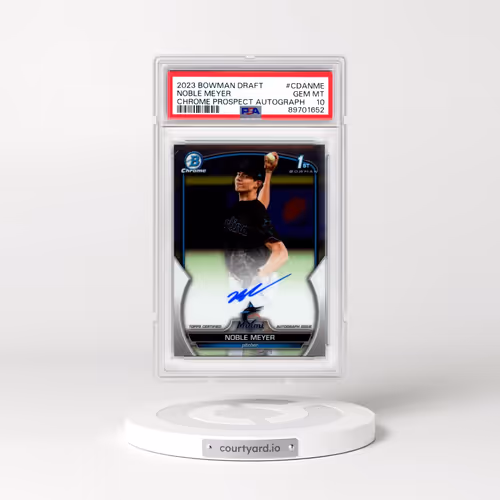 2023 Bowman Draft Chrome Prospect Autograph #CDANME Noble Meyer (PSA 10 GEM MINT)