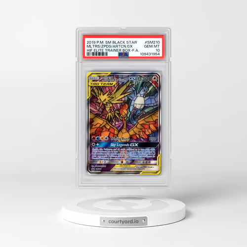 2019 Pokémon SM Black Star Promo #SM210 Moltres & Zapdos & Articuno GX - Holo Full Art Hidden Fates