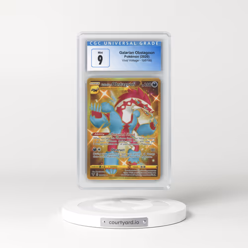 2020 Vivid Voltage #198/185 Galarian Obstagoon - Secret (CGC 9 MINT)