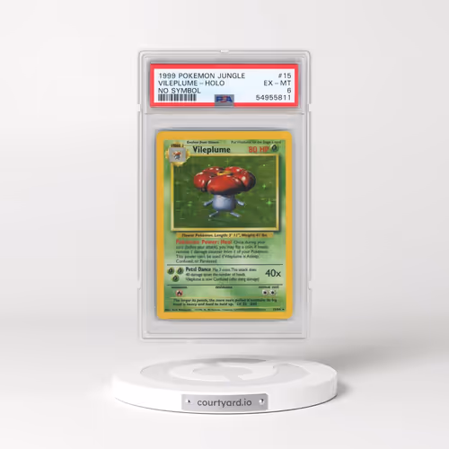 1999 Pokémon Jungle #15 Vileplume - Holo No Symbol (PSA 6 EX-MT)