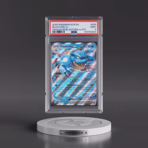 2025 Pokémon Scr EN-Stellar Crown #030 Blastoise EX - Holo Venusaur EX & Blastoise EX Premium Collec