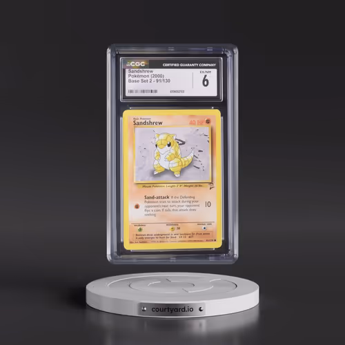 2000 Base Set 2 #91/130 Sandshrew (CGC 6 EX-NM)