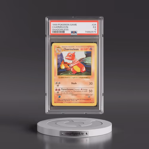 1999 Pokémon Game #24 Charmeleon - Shadowless (PSA 5 EX)