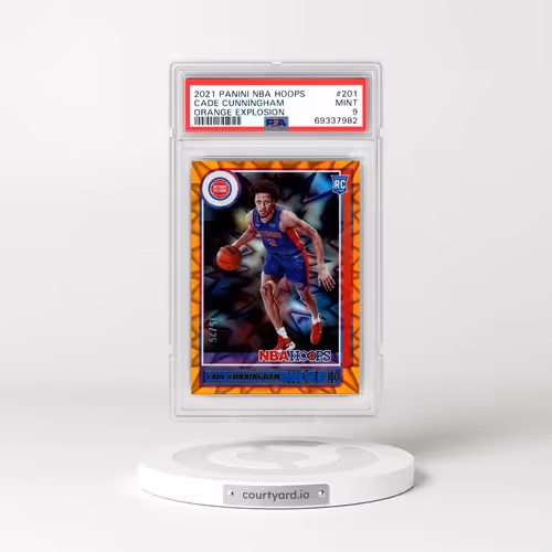 2021 Panini NBA Hoops #201 Cade Cunningham - Orange Explosion (PSA 9 MINT)