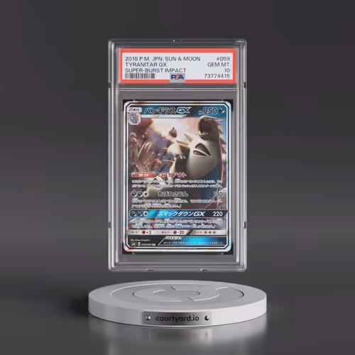 2018 Pokémon Sun & Moon Super-Burst Impact #059 Tyranitar GX - Holo (PSA 10 GEM MINT)