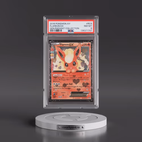 2016 Pokémon XY Generations Radiant Collection #RC6 Flareon EX - Holo (PSA 8 NM-MT)