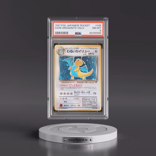 1997 Pokémon Rocket #149 Dark Dragonite - Holo (PSA 8 NM-MT)