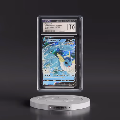 2021 Eevee Heroes #015/069 Vaporeon V - Holo (CGC 10 GEM MINT)