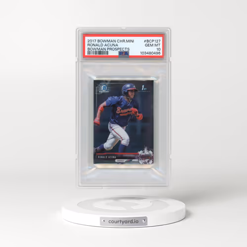 2017 Bowman Chrome Mini #BCP127 Ronald Acuna - Bowman Prospects (PSA 10 GEM MINT)