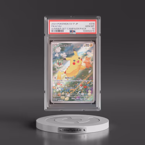 2024 Pokémon SV-P Promo #218 Pikachu - Summer of Pokeca Is Here! Promo Card Get Campaign Pack (PSA 10 GEM MINT)
