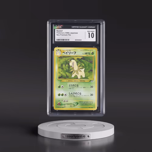 1999 Neo Premium File Bayleef - No Rarity (CGC 10 GEM MINT)