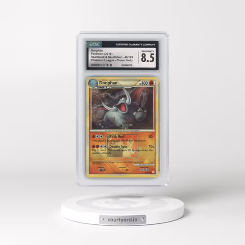 2010 HeartGold & SoulSilver #40/123 Donphan - Pokémon League Crosshatch Holo (Cross. Holo) (CGC 8.5 NM-MT+)