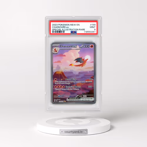 2023 Pokémon Mew EN-151 #199 Charizard EX - Holo Special Illustration Rare (PSA 9 MINT)