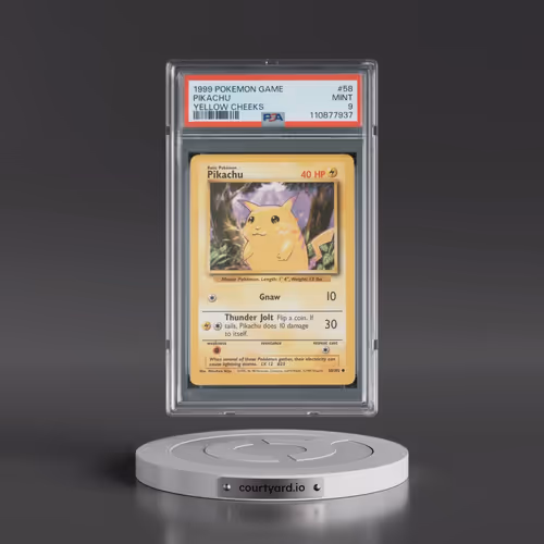 1999 Pokémon Game #58 Pikachu - Yellow Cheeks (PSA 9 MINT)