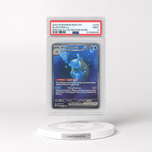 2023 Pokémon Mew EN-151 #200 Blastoise EX - Holo Special Illustration Rare (PSA 9 MINT)