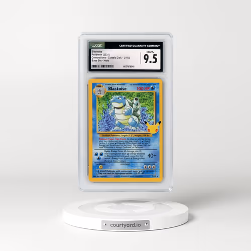 2021 Celebrations - Classic Collection #2/102 Blastoise - Base Set Holo (CGC 9.5 MINT+)