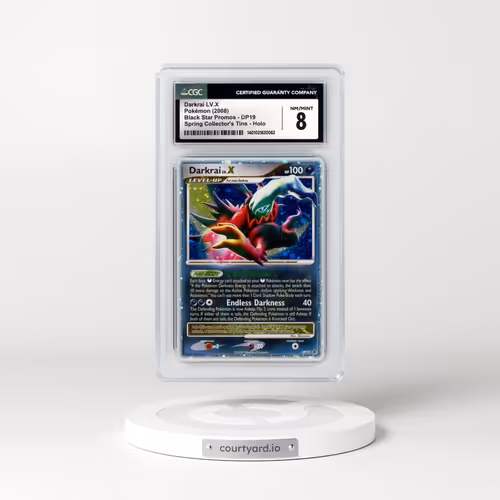 2007 Black Star Promos - Diamond & Pearl #DP19 Darkrai LV.X - Spring Collector's Tins Holo (CGC 8 NM-MT)