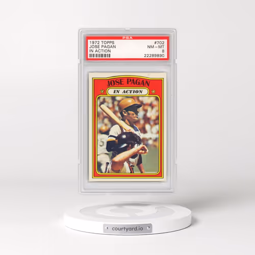 1972 Topps #702 Jose Pagan - In Action (PSA 8 NM-MT)