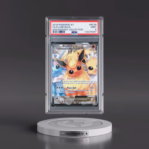 2016 Pokémon XY Generations Radiant Collection #RC28 Flareon EX - Holo Full Art (PSA 9 MINT)