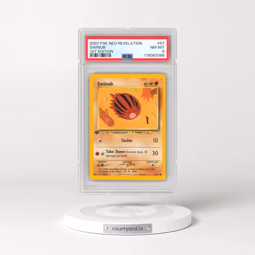 2001 Pokémon Neo Revelation #57 Swinub - 1st Edition (PSA 8 NM-MT)