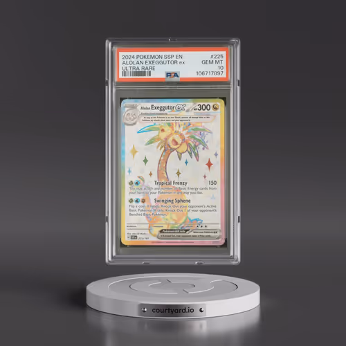 2024 Pokémon Ssp EN-Surging Sparks #225 Alolan Exeggutor EX - Holo Ultra Rare (PSA 10 GEM MINT)