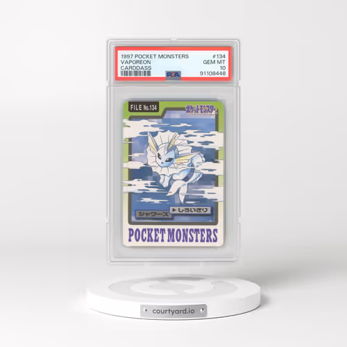 1997 Pocket Monsters Carddass #134 Vaporeon (PSA 10 GEM MINT)