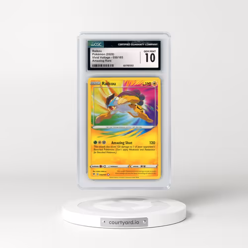 2020 Vivid Voltage #050/185 Raikou - Amazing Rare (CGC 10 GEM MINT)