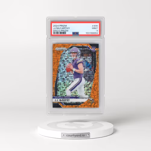 2024 Panini Prizm #400 JJ McCarthy - Disco Prizm (PSA 9 MINT)