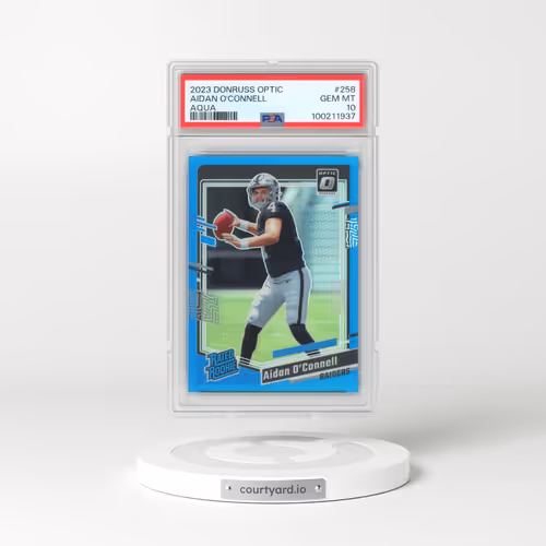 2023 Panini Donruss Optic #258 Aidan O'Connell - Aqua (PSA 10 GEM MINT)