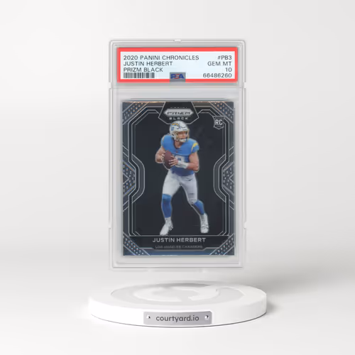 2020 Panini Chronicles Prizm Black #PB3 Justin Herbert (PSA 10 GEM MINT)