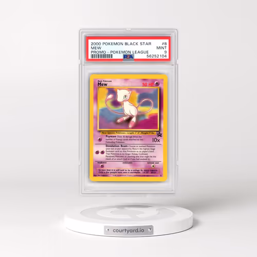 2000 Pokémon Promo Black Star #8 Mew - Pokemon League (PSA 9 MINT)