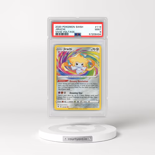 2020 Pokémon Sword & Shield Vivid Voltage #119 Jirachi (PSA 9 MINT)