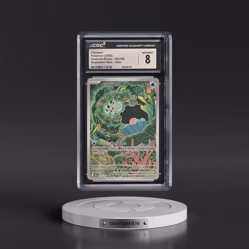 2025 Destined Rivals - DRI EN #195/182 Clamperl - Illustration Rare Holo (CGC 8 NM-MT)