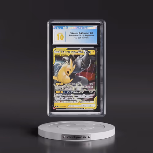 2018 Tag Bolt #031/095 Pikachu & Zekrom GX - Holo (CGC 10 PRISTINE)