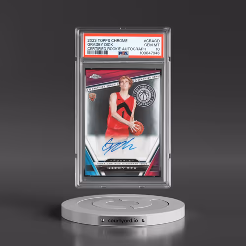 2023 Topps Chrome Certified Rookie Autographs #CRAGD Gradey Dick (PSA 10 GEM MINT)