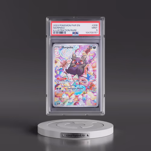 2023 Pokémon Par EN-Paradox Rift #206 Morpeko - Illustration Rare (PSA 9 MINT)