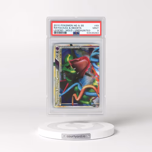 2010 Pokémon Heartgold & Soulsilver Undaunted #89 Rayquaza & Deoxys Legend - Holo (PSA 9 MINT)