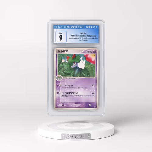 2003 Magma VS Aqua: 2 Ambitions #042/080 Kirlia - 1st Edition (CGC 9 MINT)