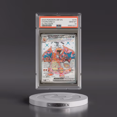 2023 Pokémon Obf EN-Obsidian Flames #215 Charizard EX - Holo Ultra Rare (PSA 10 GEM MINT)